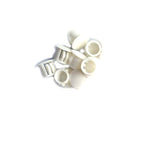 *WHITE* UNPAINTED PLASTIC REFLECTOR PLUGS (SET OF 8)