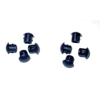 PLUG KIT FOR REFLECTOR REMOVAL UNPAINTED BLACK (SET OF 8)