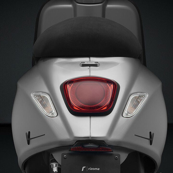 RIZOMA BLACK "V" SIDE BADGE EMBLEM (VESPA) PAIR CLOSEOUT