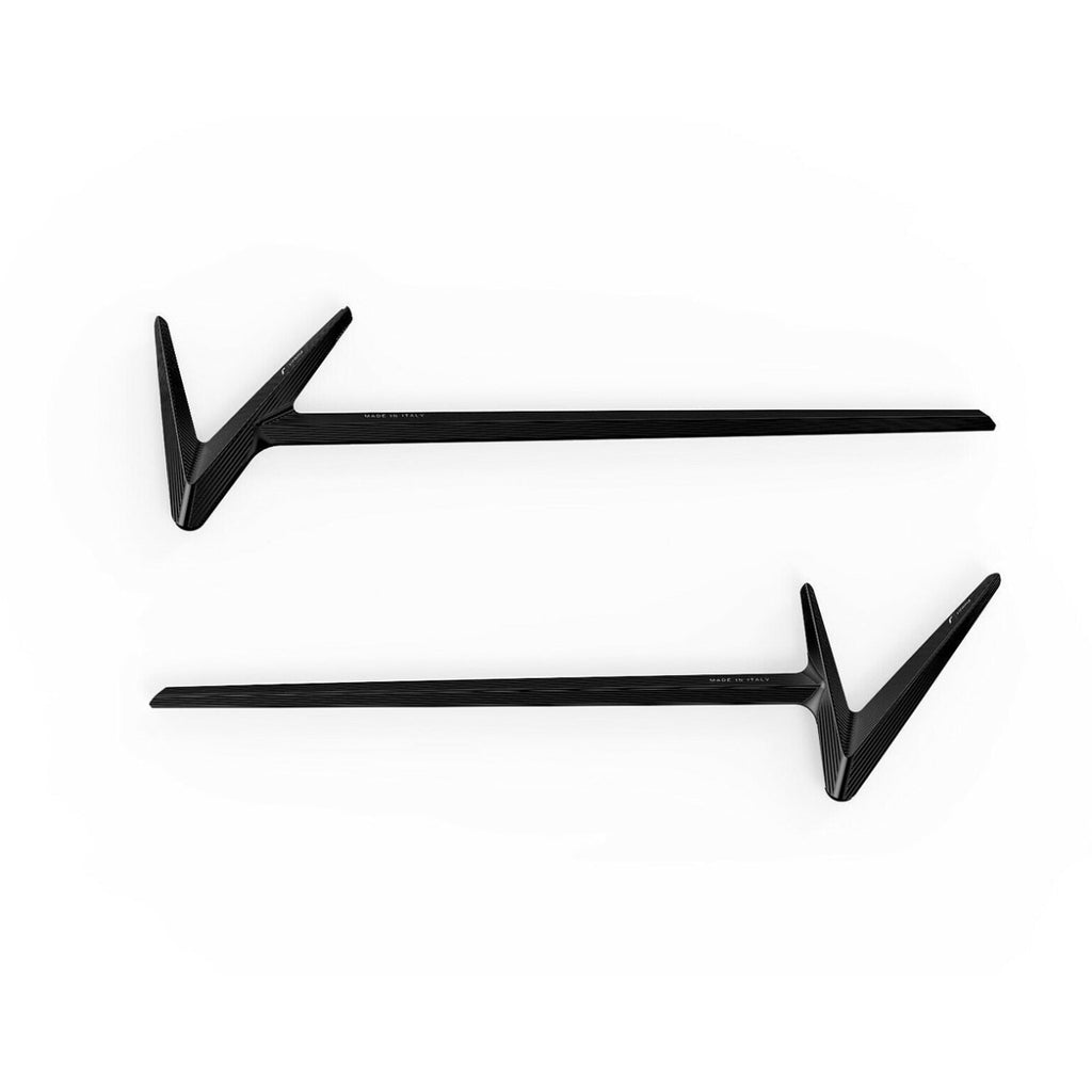 RIZOMA BLACK "V" SIDE BADGE EMBLEM (VESPA) PAIR CLOSEOUT