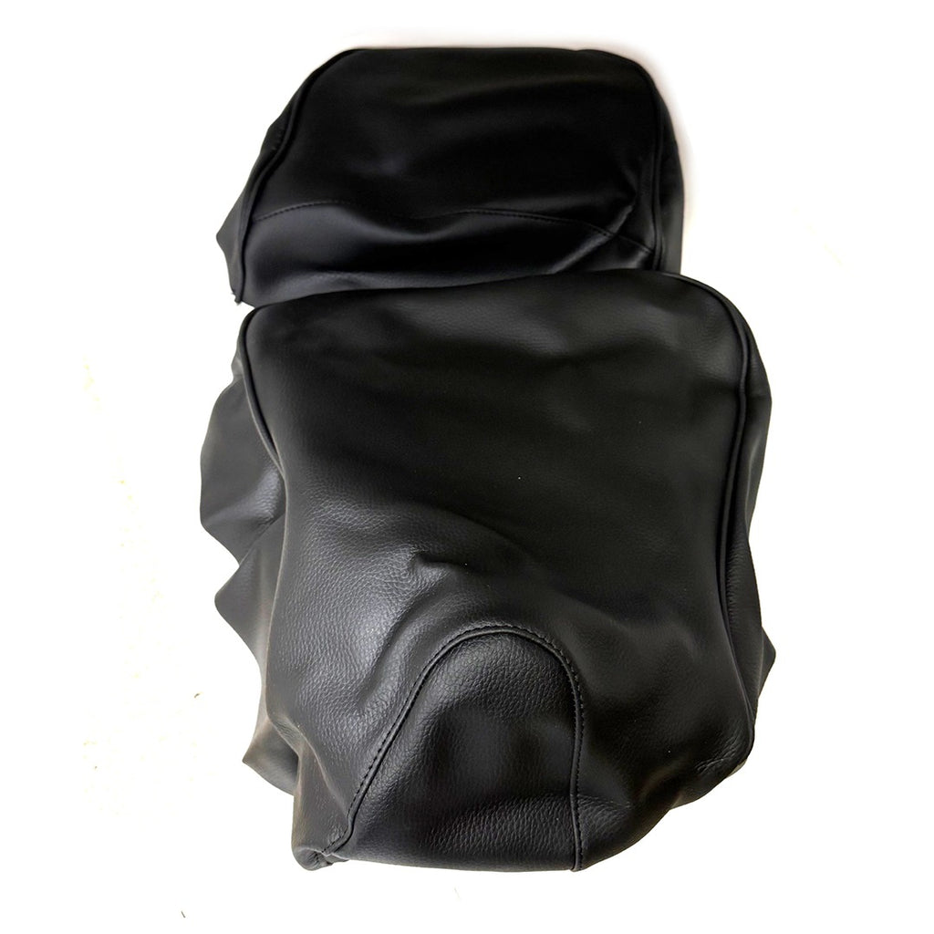 REPLACEMENT SEAT COVER BLACK VINYL VESPA GT60/GTV PAIR INCLUDES FRONT AND BACK COVER