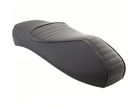 COMPLETE SEAT NOTTE VESPA GTS **BLACK W/BLACK PIPING**  (1B004499000C2)