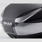 48 LITER SHAD TOP CASE SILVER WITH CARBON COVER AND BACKREST PAD D0B48306R