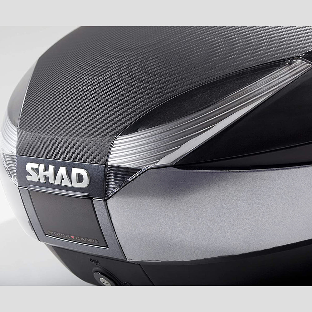 48 LITER SHAD TOP CASE SILVER WITH CARBON COVER AND BACKREST PAD D0B48306R