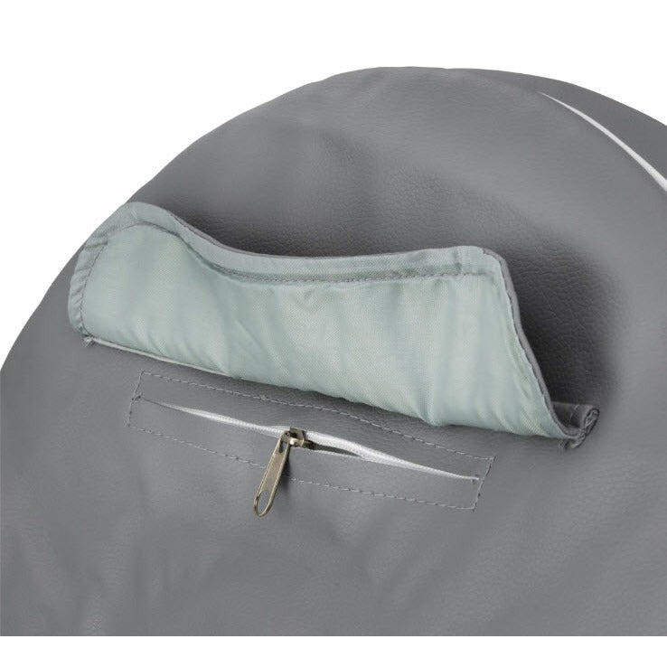 10" GRAY VINYL SPARE TIRE COVER W/ POUCH **ITALIAN MADE**