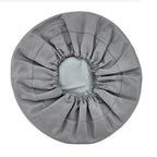 10" GRAY VINYL SPARE TIRE COVER W/ POUCH **ITALIAN MADE**