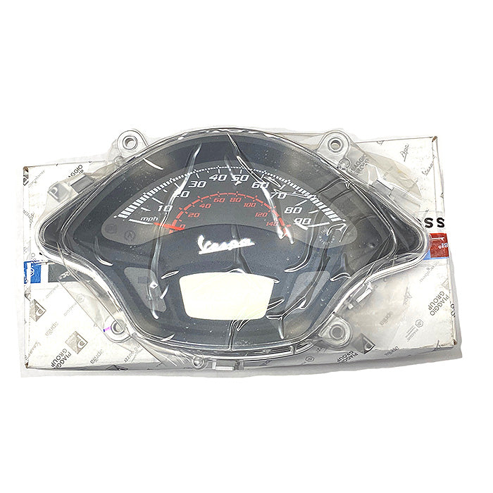 SPEEDOMETER VESPA GTS 300 SUPER SPORT ABS 2015-2020 HPE FLAT BLACK W/RED BACKLIGHT (1D001599)