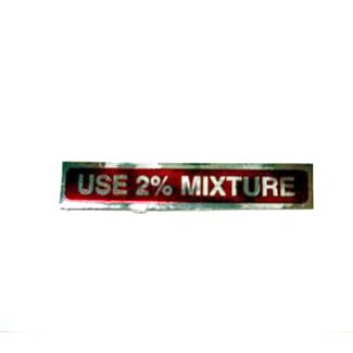 2% Mixture gas cap sticker Rotary Valve Engines