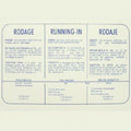 Vespa Running in Sticker Wider Style with Blue Writing 5% Mixture