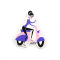 Shag Sticker Purple SMALL