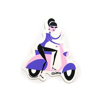 Shag Sticker Purple SMALL