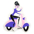 Shag purple scooter Sticker Large