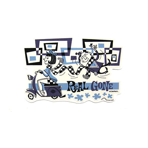 Real Gone 1950's Scooter Sticker