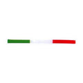 ITALIAN FLAG STRIP PUFFY DECAL STICKER (SLIM)