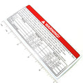 GTS Tire Pressure Sticker Inside Glovebox