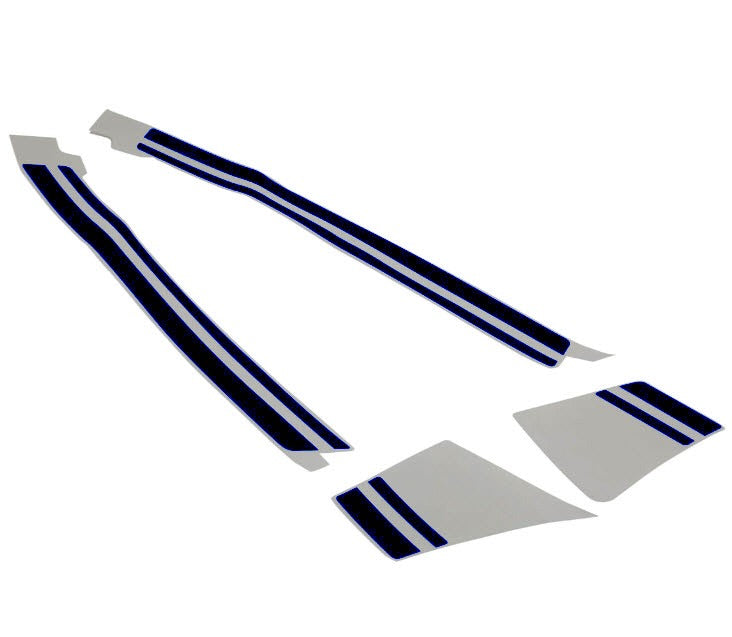 VESPA GTS YACHT CLUB DECAL STICKERS KIT DARK BLUE STRIPS GTS