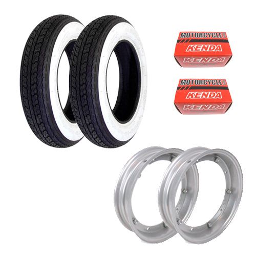 Deluxe Tire Kit **Shinko White Wall** Vespa Small frame 300x10