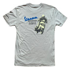 GRAY MEN'S VESPA MOTORSPORT RETRO T-SHIRT