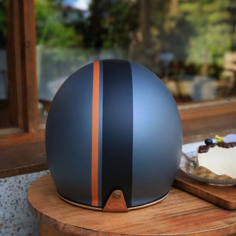 GRIGIO TRAVOLGENTE MATTE GRAY TITANIUM CYRIL 3/4 RETRO HELMET