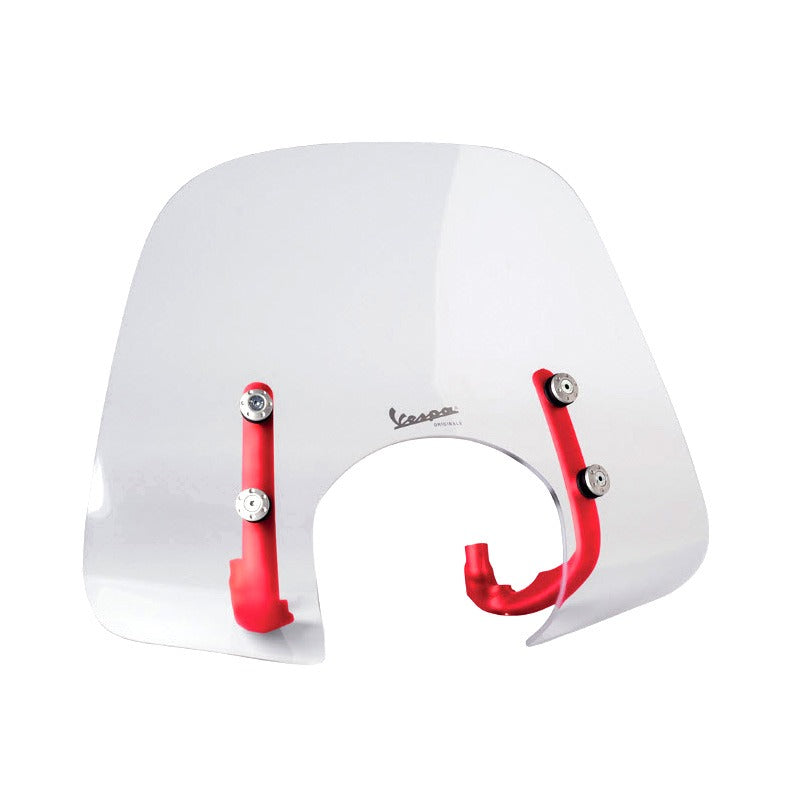 PRODUCT RED SMALL CLEAR FLYSCREEN FOR VESPA 946 (606604M 1B000732 1B000341 1B011915) 2013-CURRENT