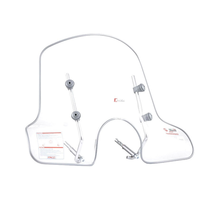 Vespa GTS Wider Mid-size Windshield by Faco Fits GT200-GTS HPE 2005-2022