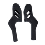 **TEXTURED MATTE BLACK** VESPA MOTORSPORT CNC MACHINED PASSENGER FOOTPEG EXTENDERS-GT/GTS/SUPER/GTV/HPE2