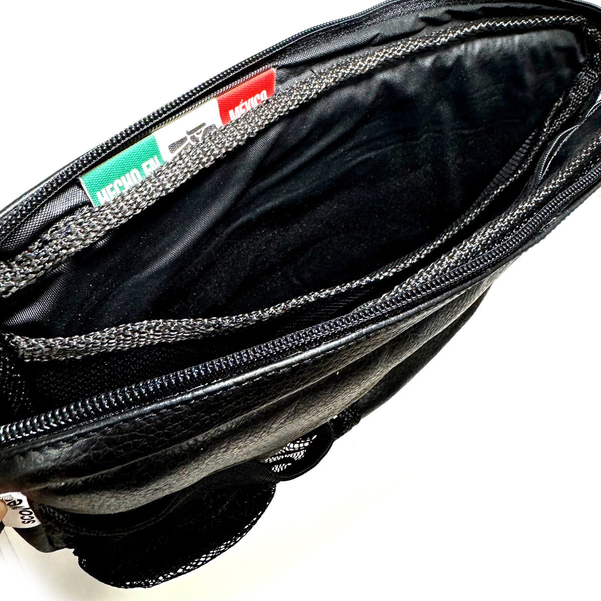 *BLACK LEATHER* GLOVE BOX BAG VESPA GTS 200 300 GTS310 PRIMAVERA, SPRINT, PX **SCOOTERWEST EXCLUSIVE**