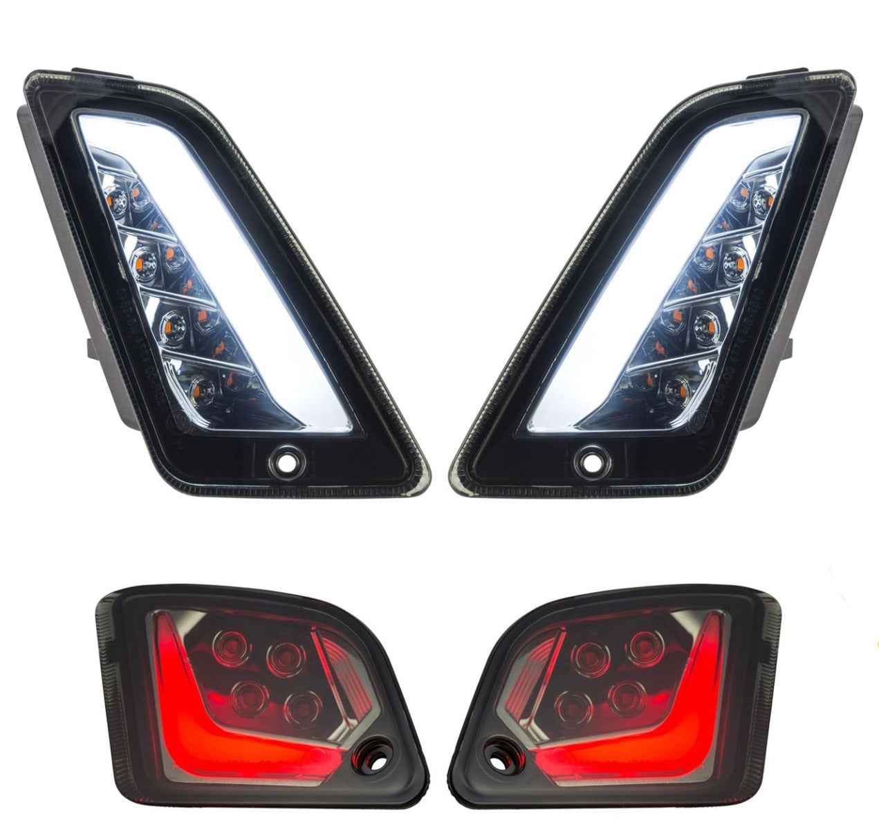 COMPLETE SET OF 4 SMOKED LENS LED SWITCHBACK RUNNING AND TURN SIGNAL LIGHT KIT GT200 GTS250 GTS SUPER 300 HPE GTV 2005-2022