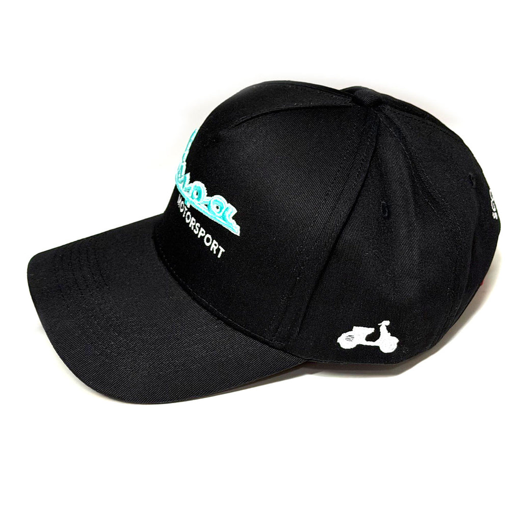 Vespa Motorsport Baseball Cap Hat Black, One size fits all