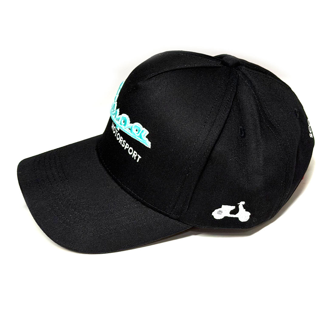Vespa Motorsport Baseball Cap Hat Black, One size fits all