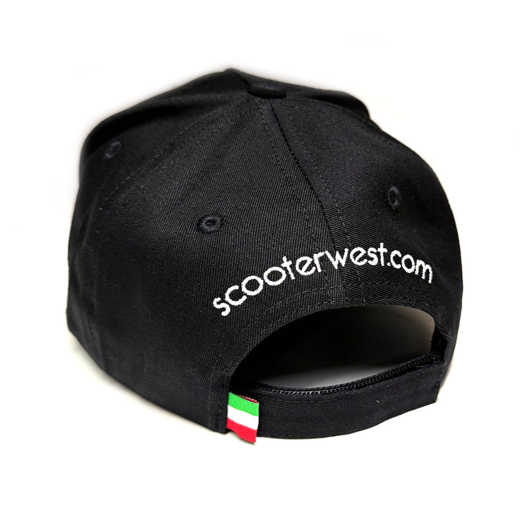 Vespa Motorsport Baseball Cap Hat Black, One size fits all