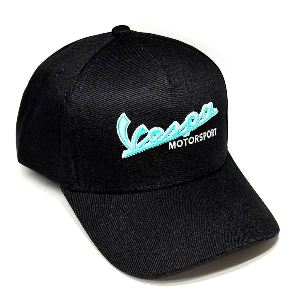 Vespa Motorsport Baseball Cap Hat Black, One size fits all
