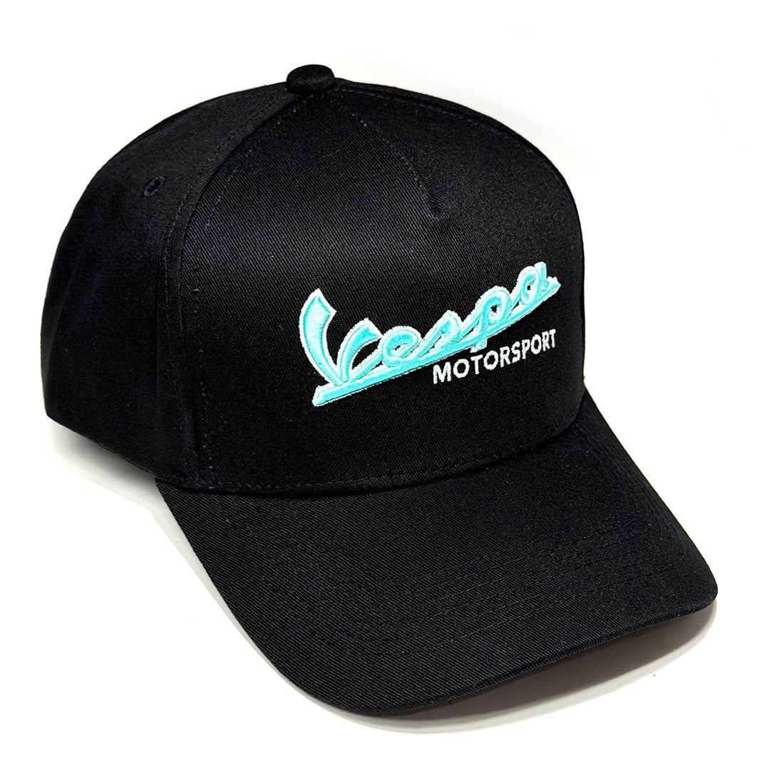 Vespa Motorsport Baseball Cap Hat Black, One size fits all