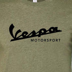 HEATHER ARMY GREEN VESPA MOTORSPORT TEAM SAN DIEGO T-SHIRT