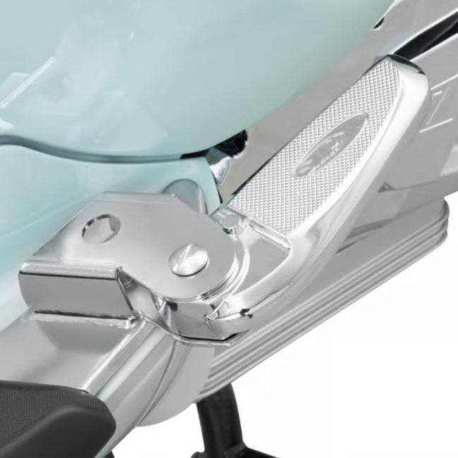 **CHROME** Folding Aluminum Passenger Foot Pegs (Pair) Vespa Primavera Sprint