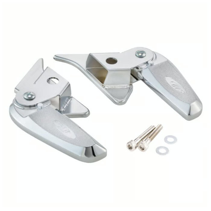 **CHROME** Folding Aluminum Passenger Foot Pegs (Pair) Vespa Primavera Sprint