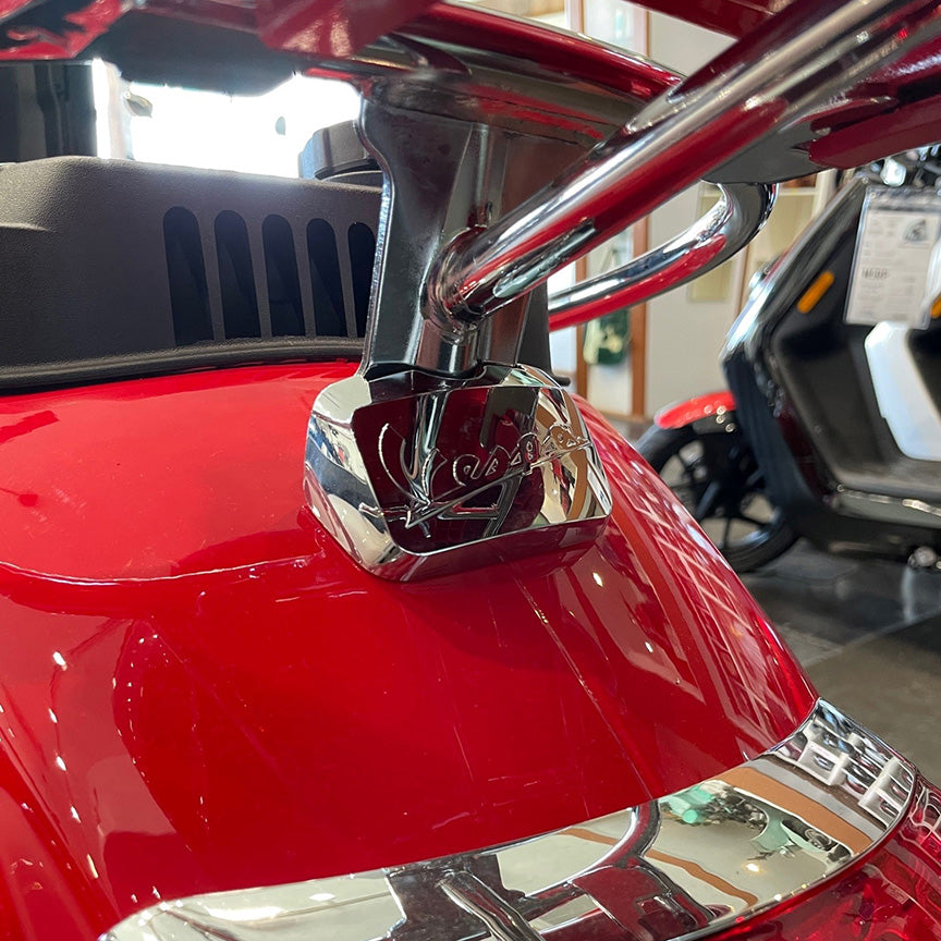 CHROME "VESPA" RACK COVER FOR HANDRAIL RACK MOUNT LX GTS (2006-2019)