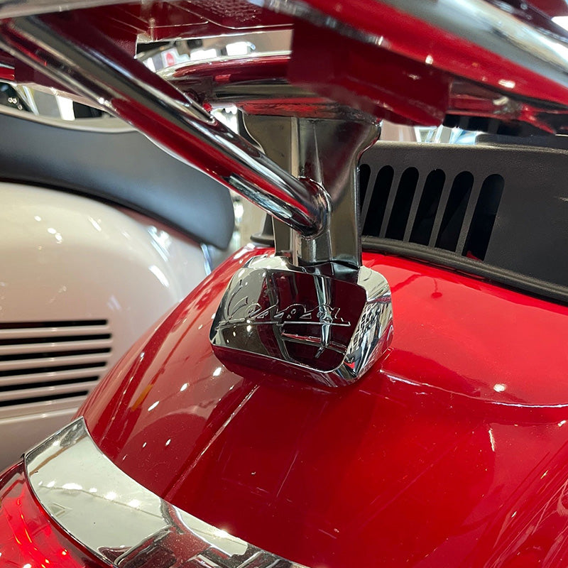 CHROME "VESPA" RACK COVER FOR HANDRAIL RACK MOUNT LX GTS (2006-2019)
