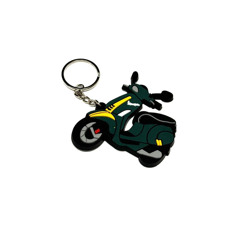 VESPA SCOOTER KEY CHAIN VERDE BOSCO RACING 60'S (BRITISH RACING GREEN)