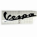 BLACK STICKER VESPA 6" SCRIPT DIE-CUT VINYL MEDIUM SIZE