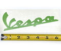 STICKER VESPA 6" SCRIPT DIE-CUT VINYL MEDIUM SIZE GREEN