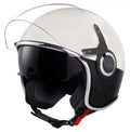 CASCO VESPA HELMET VJ 2-TONE WHITE/BLACK DOT