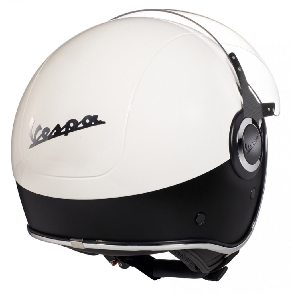 CASCO VESPA HELMET VJ 2-TONE WHITE/BLACK DOT