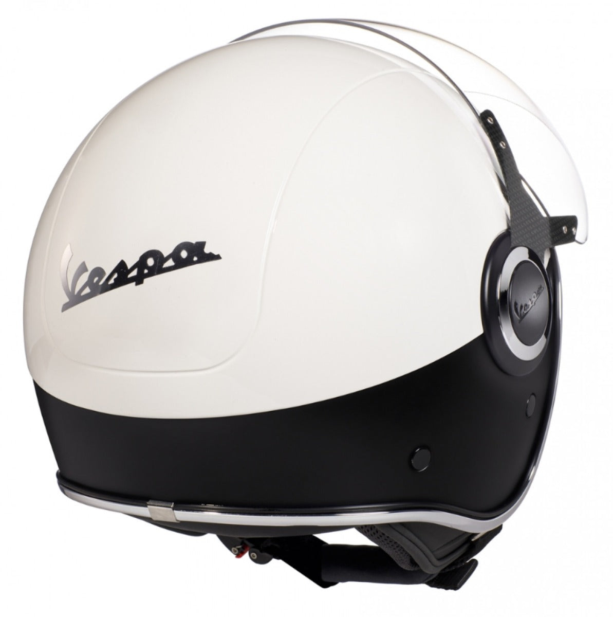CASCO VESPA HELMET VJ 2-TONE WHITE/BLACK DOT