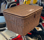 Wicker Top Case PICNIC Basket w/BAG*Dark Brown* Large 26 LITER SIZE FITS GREAT ON VESPA GTS