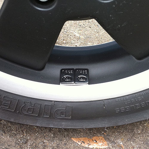 Wheel Weights 12 Squares BLACK