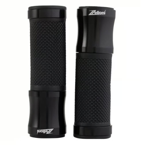 Black Zelioni Grip Pair - Vespa Primavera/Sprint/LX/S 50-150cc