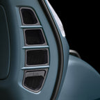 RIZOMA AIR INLET GRILL TITANIUM/GREY ALUMINUM GLOVEBOX VESPA GT/GTS/GTS HPE 2005-2022 (PAIR) **CLOSEOUT**